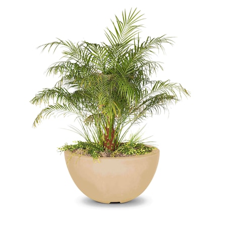 The Outdoor Plus 30 Round Luna Planter Bowl - GFRC Concrete - Vanilla - OPT-LUNPO30-VAN